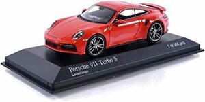 新品未開封 ポルシェ 911 992 ターボS クーペ 2020 オレンジ 1/43 ミニチャンプス