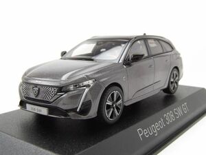 新品未開封 プジョー 308 SW GT 2021 プラチナグレー 1/43 PEUGEOT