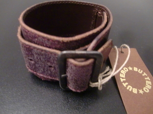  free shipping 00's DEAD STOCK Italy made Buttero BUTTERO leather bracele bangle regular price 8190 jpy new goods unused exhibition goods wristband leather leather 