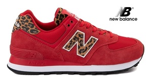 * abroad limitation *New Balance 574 red / Leopard ( approximately 25cm)