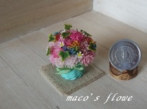maco's miniature flower♪母の日☆カーネーションアレンジ①♪_画像1