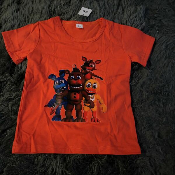 新品★オレンジクFive Nights at Freddy’のTシャツ★90半袖Tシャツ 