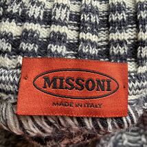 高級 イタリア製 MISSONI ミッソーニ モヘヤ混 ローゲージ タートルネック ミックス ニット セーター size.40 (L) ブラック Made in Italy_画像7