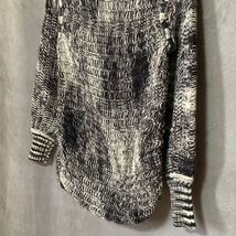 高級 イタリア製 MISSONI ミッソーニ モヘヤ混 ローゲージ タートルネック ミックス ニット セーター size.40 (L) ブラック Made in Italy_画像3