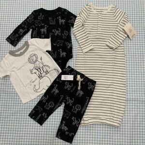 新品　総柄9980円　60 サイズ　baby Gap ベビーギャップ　4点　セット ロンパース　Tシャツ　パンツ　カバーオール　3ヶ月〜6ヶ月