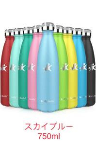 [ new goods ] flask stainless steel bottle / thermos bottle / vacuum insulation / heat insulation keep cool /750ml/ blue 