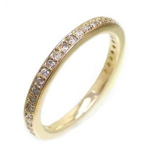 ring full Eternity ring diamond 0.36ct ring size 15 number k18 yellow gold 18 gold lady's accessory 
