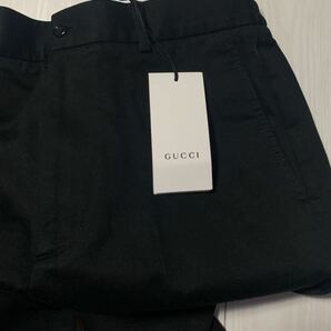 新品 未使用 グッチ メンズ ワイドパンツ トラウザーパンツ 46 S〜Mサイズ イタリア製 GUCCI テーパードパンツ パンツ ボトムス ミケーレの画像3