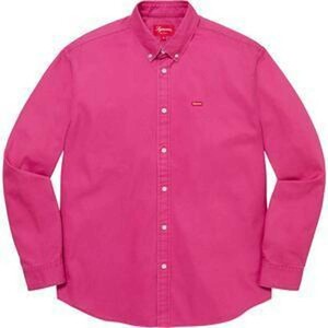 新品タグ付き 21AW Supreme シュプリーム Small Box Twill Shirt スモールボックス ボタンダウンシャツ M Pink ピンク