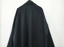 sulvam サルバム BUTTON'S OVER COAT ウールギャバ ボタンオーバーコート M 黒_画像5