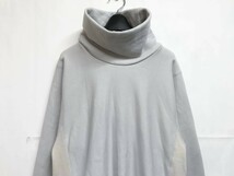 soe books ソーイブックス Neckwarm Sweat Shirt ハイネック スウェット 2 グレー リバースウィーブ_画像4