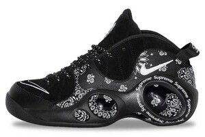 US9/27cm Supreme × Nike Air Zoom Flight 95 SP ブラック/ホワイト シュプリーム ナイキ エアズームフライト DJ8604-001 スニーカー 靴