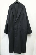 sulvam サルバム BUTTON'S OVER COAT ウールギャバ ボタンオーバーコート M 黒_画像2