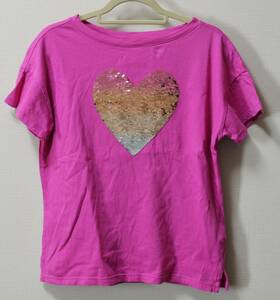 *GAP* for girl Heart short sleeves T-shirt 140 purple color 