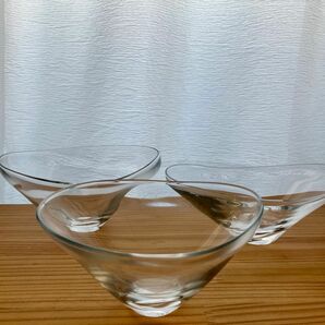 ガラスの器 1つ〜3つ ガラス作家 透明 ガラス鉢 ガラスボウル　ガラス器　くもい