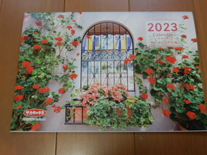 Art hand Auction ★Nicht zum Verkauf Sakata-Samenkalender 2023 - Gartenblumen - Atami-Kirschblüten/Frühfrühlingsschnee/Tulpen/Bankrosen/Sonnenblumen/Hagebutten/Weihnachten, Gedruckte Materialien, Kalender, Malerei