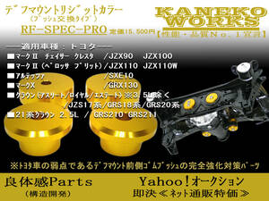 マーク2JZX90JZX100JZX110SXE10GRX130_クラウン3.5L除くJZS17系GRS18系GRS20系GRS210GRS211 KANEKOWORKSデフマウントリジットカラーRFPro