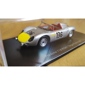 即決　SPARK　PORSCHE 718 RS61 #136 TARGA FLORIO 1961　 S. MOSS / G. HILL ポルシェ　S.モス　G.ヒル　1/43　絶版　レア