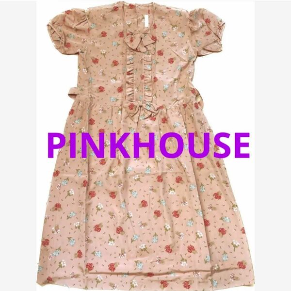 半袖　ワンピース　ピンクハウス　PINKHOUSE 【美品】春夏コーデ　　　　花柄 半袖ワンピース　おしゃれ