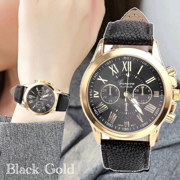 腕時計　時計 ギリシャ文字 アナログ メンズ クォーツ 高品質 レザー ファッション時計 オシャレ ウォッチ
