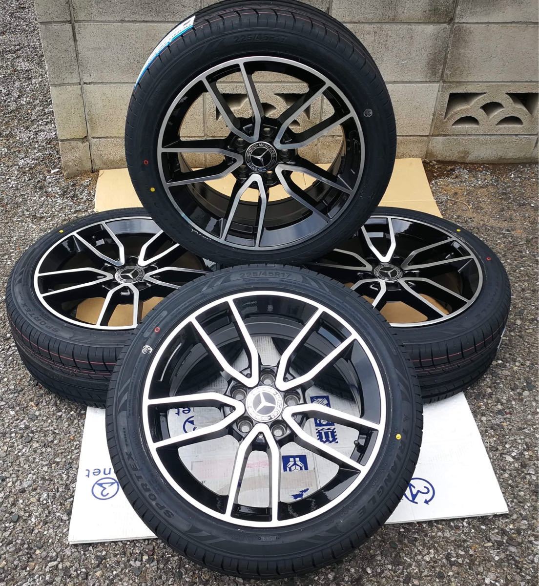 新品☆ベンツAクラス Bクラス Cクラス17×7.5J☆タイヤ225/50R17