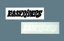 M6]7486-BK/WH 黒/白【4枚セット＆おまけ付】イージーライダース オリジナルロゴステッカー ビッグ 文字_画像1