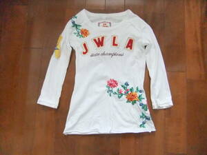 JW LOS ANGELES. Logo . floral print embroidery entering 7 minute height tops,XS size!