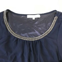 ROPE PICNIC★七分袖シャツ/シフォンブラウス【women’s size -38/紺/navy blue】Tops/Shirts◆BH78_画像3