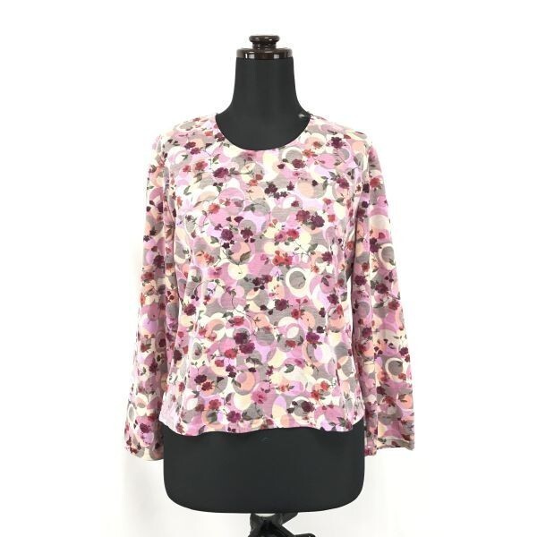 Made in Japan★Eva Gracia/エヴァグラシア★長袖カットソー/シャツ【women’s size -L/ピンク系/pink/花柄】Tops/Shirts◆BG950