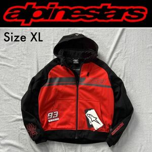 alpinestars アルパインスターズ マルク・マルケスコラボ フーディー 4200220 RD/BK XLサイズ 定価32780円 CEプロテクター装備 A50425-8