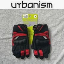 urbanism アーバニズム カーボンプロテクトメッシュグローブ グローブ UNG-237 BLACK/RED Mサイズ スマホ対応 牛革 A50413-6_画像1