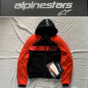 alpinestars アルパインスターズ マルク・マルケスコラボ フーディー 4200220 BK/RD Sサイズ 定価32780円 CEプロテクター装備 A50131-1