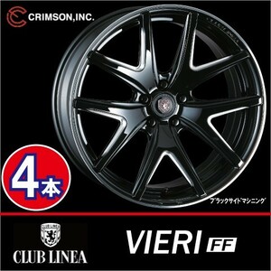 激安特価！ 4本価格 クリムソン クラブリネア ヴィエリFF BK/SM 19inch 5H114.3 8J+43CLUB LINEA VIERI