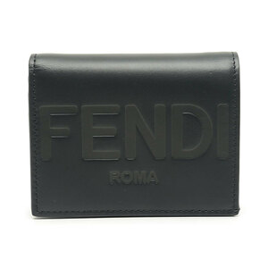 フェンディ FENDI 2つ折り財布 レザー ブラック 黒 箱・保存袋付