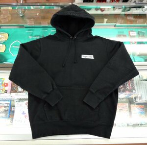 中古 Supreme/シュプリーム Stop Crying Hooded Sweatshirt ストップ クライング フーディー ブラック パーカー スウェット 裏起毛 サイズL