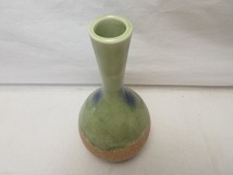 I04329 【 ほぼ未使用 華道具 信楽焼 鶴首花瓶 箱無 】 検) 茶道具 花器 活花 生け花 陶器 陶芸 床飾り 華道 美術品 インテリア ⅱ_画像3