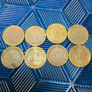 【中古品/CH】ドイツ 10ペニヒ 硬貨 10 PFENNIG 旧硬貨 西ドイツ 計8点 1981 1980 1949 1988 1992 1972 1985 1979 レア RS0408/0000