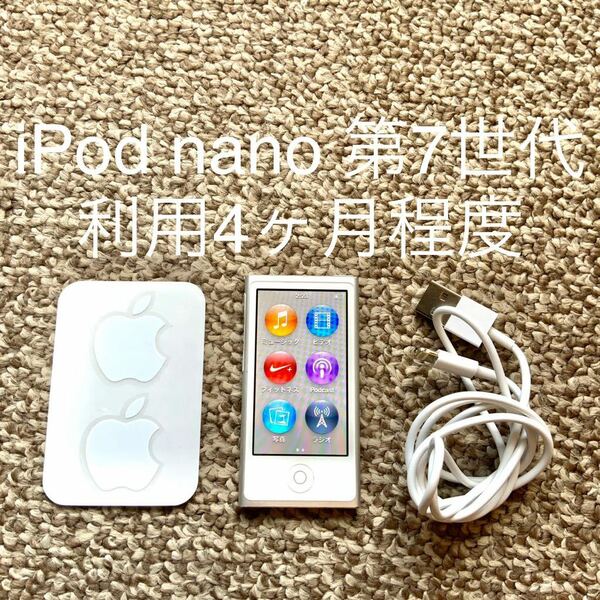 【利用4ヶ月】iPod nano 第7世代 16GB Apple アップル　A1446 アイポッドナノ 本体