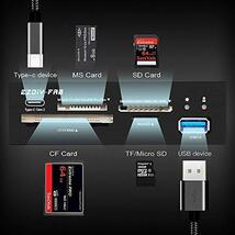 EZDIY-FAB 3.5インチベイPCフロントパネル内蔵型カードリーダー、USB 3.1 Gen2 Type-Cポート、USB 3.0コンピ_画像4