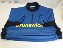 Brunswick [XLサイズ] ドライハーフジップシャツ 廃番[ネイビーxブラックxイエロー] ボウリングシャツ ブランズウィック サンブリッジ_画像6