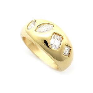 [ зеленый магазин ломбард ] Mikimoto бриллиантовое кольцо K18YG[ б/у ]