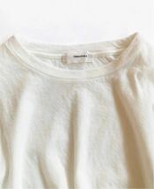 TODAYFUL トゥデイフル ダブルフェイススリット 定価9,350円 ロングTシャツ 長袖 コットン ホワイト F_画像4