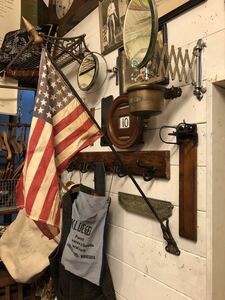 【vintage】フラッグベース ブラケット フック 鉄製 鋳物 店舗什器 antique アンティーク ヴィンテージ US 古着 雑貨 アメリカ