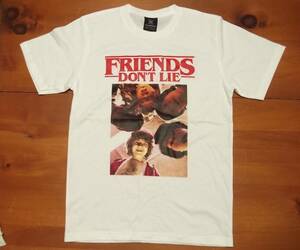 新品 【Stranger Things】ストレンジャーシングス プリント Tシャツ 白 M // ナンシー マイク ウィル ドラマ SF ホラー