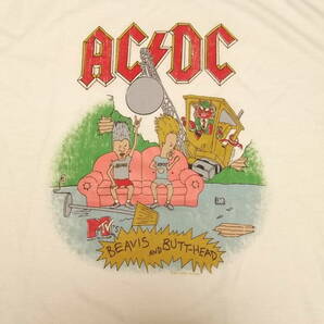 新品【 AC/DC 】ビーバスアンドバットヘッド プリント Tシャツ XL // バンドTシャツ MTV ロックTシャツ エーシーディーシーの画像2