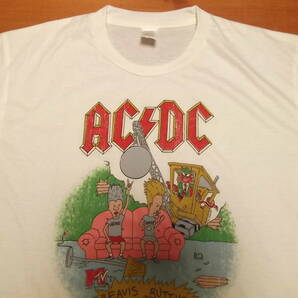 新品【 AC/DC 】ビーバスアンドバットヘッド プリント Tシャツ XL // バンドTシャツ MTV ロックTシャツ エーシーディーシーの画像3