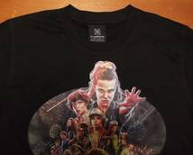 新品 【Stranger Things】ストレンジャーシングス 両面 プリント Tシャツ 黒 M // イレブン マイク ダスティン SF ドラマ ホラー_画像5