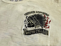 バンソン VANSON LEATHERS/　MOTOR CYCLES/　刺繍 ワッペン プリント 半袖Tシャツ/　ナチュラル/　2XL_画像6