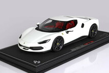 BBR 1/18 フェラーリ 296 GTB ホワイト 48台限定 BBR 1:18 Ferrari 296 GTB Awus White Limited Edition 48pcs P18210D_画像1