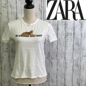 ZARA★ザラ★BE STRONG AND WILD Tシャツ カットソー★サイズM　12-50